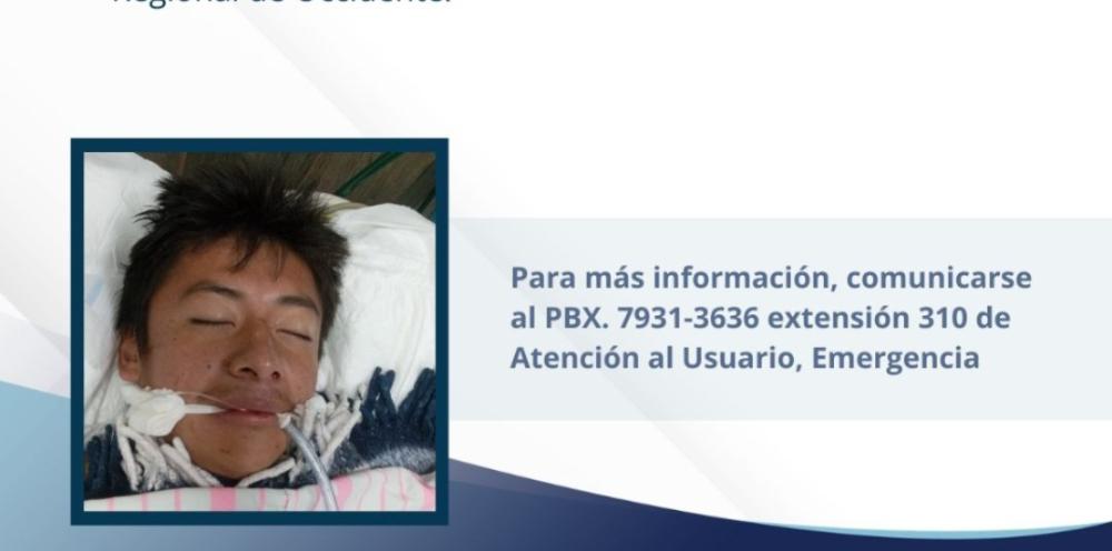 HRO solicita localizar a familiares de paciente no identificado