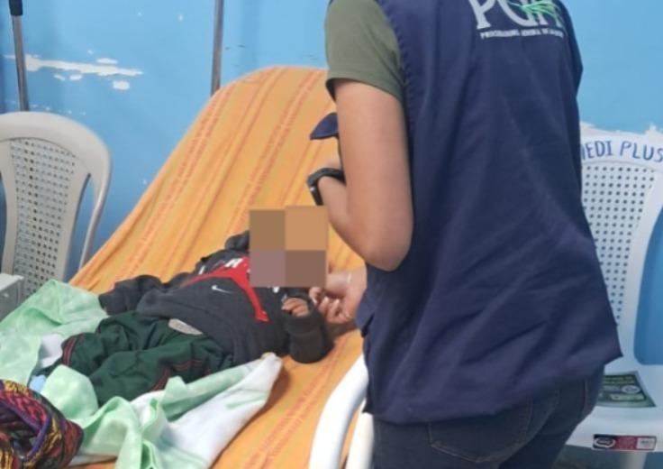 PGN: Niño de un año es hospitalizado por desnutrición en Xela